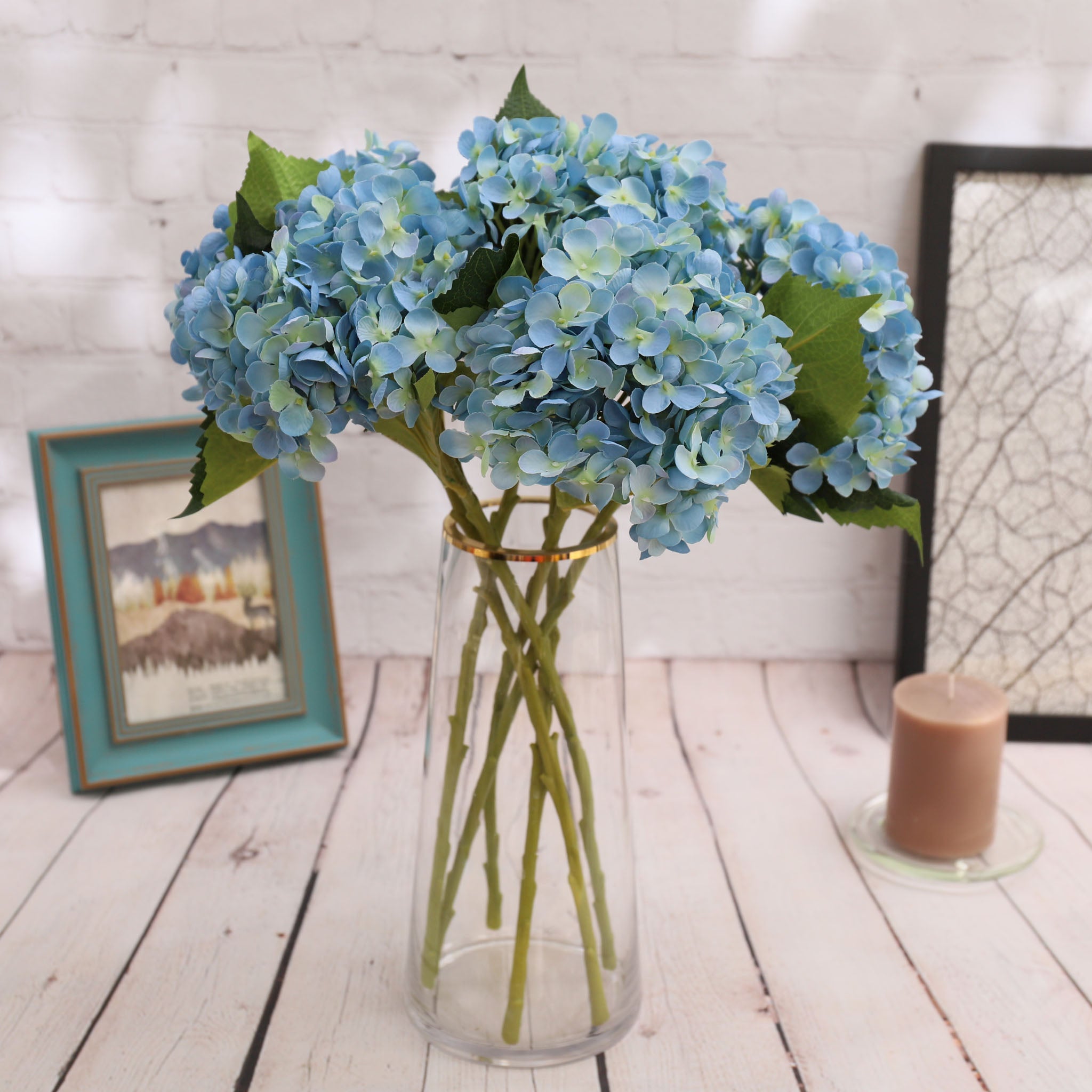 Artificial Hydrangea Silk Flowers for Wedding Arrangement