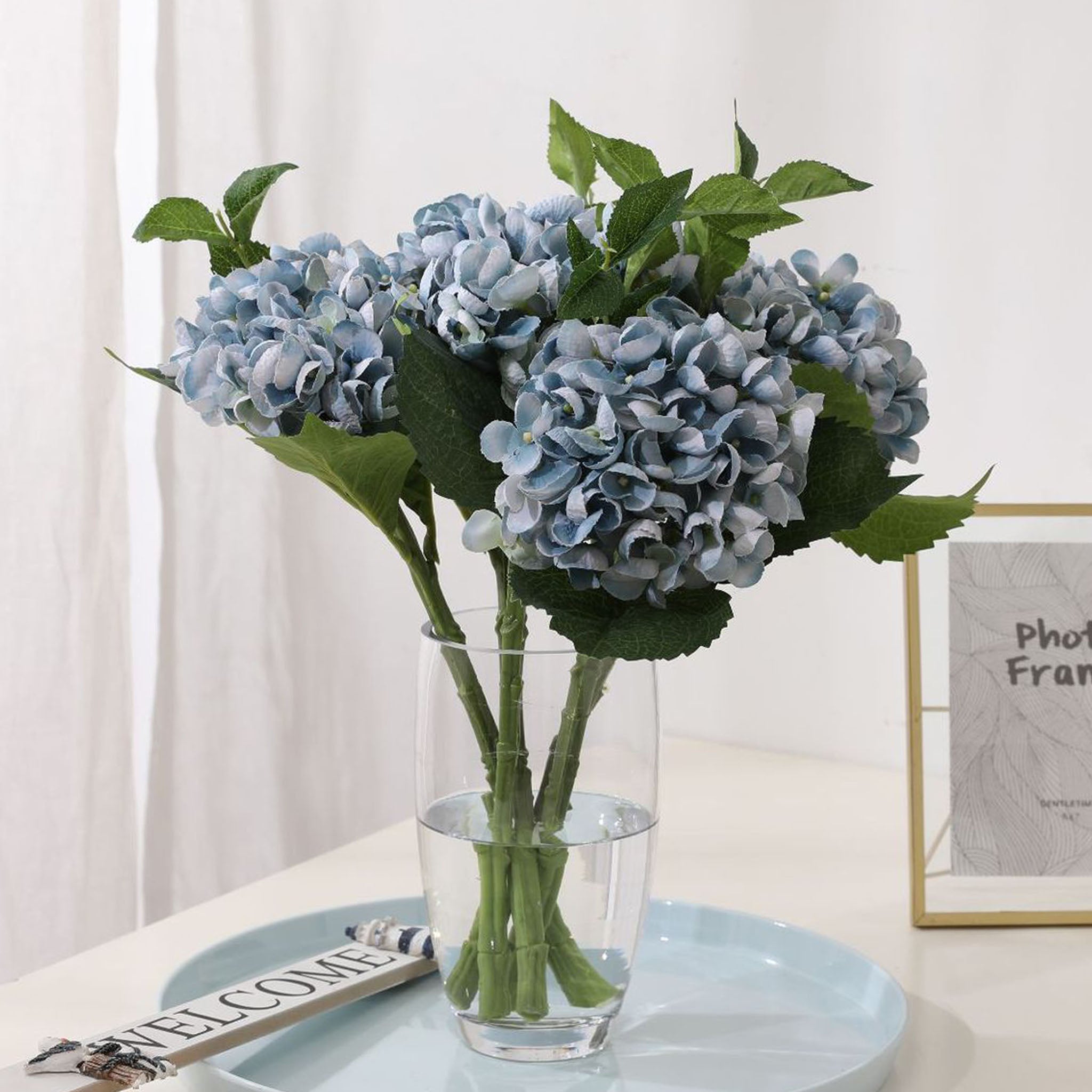 Blue Pink Purple White Silk Hydrangea Flowers