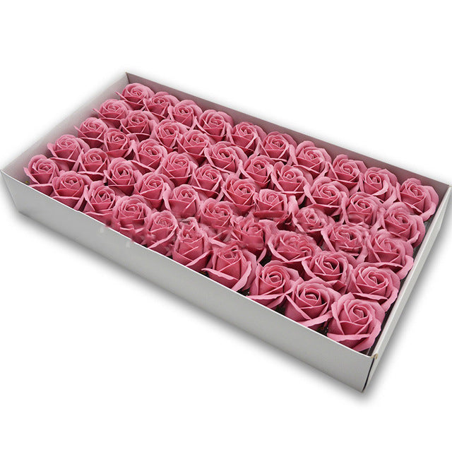 Soap Rose Heads for DIY Wedding Banquet Guest Gift