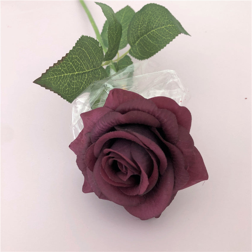 Real Touch Roses Plum Wedding Flowers Artificial
