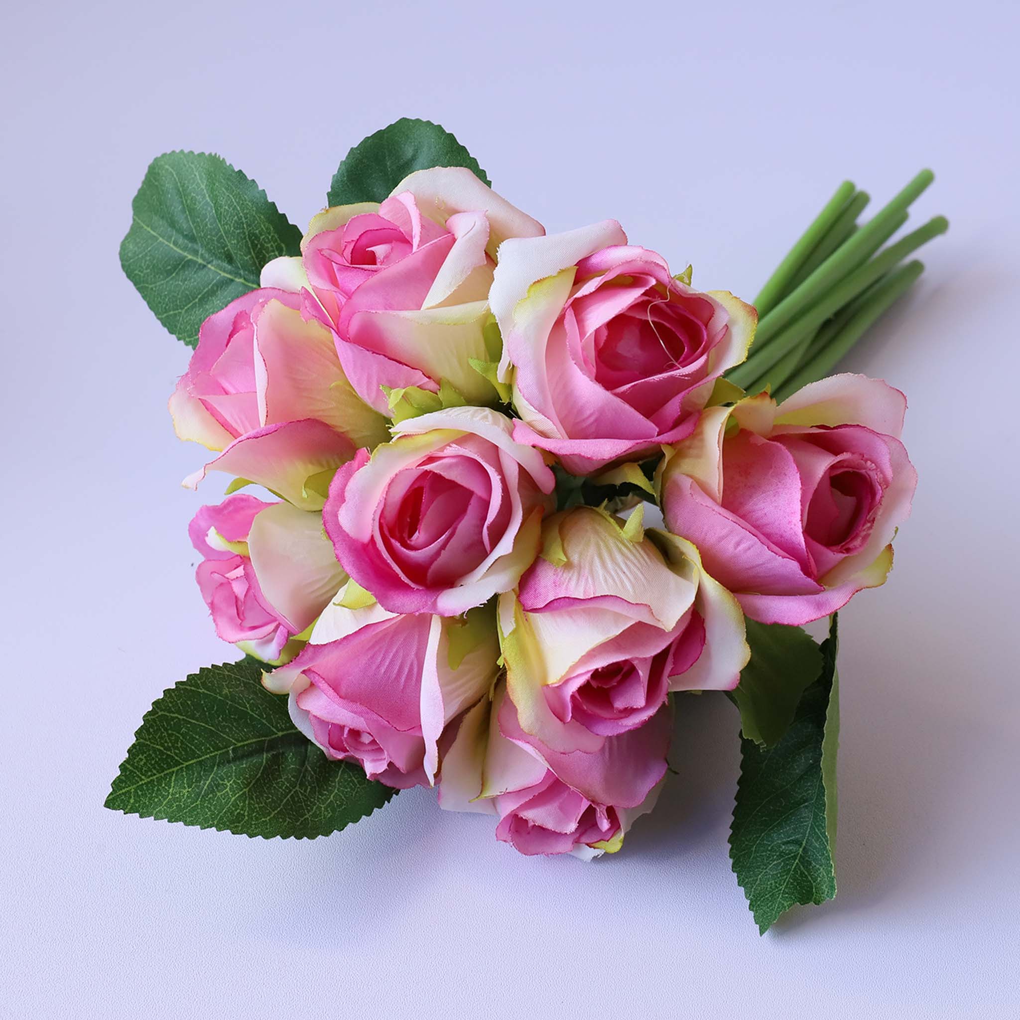 Small Flower Bouquet Silk Roses Bunches