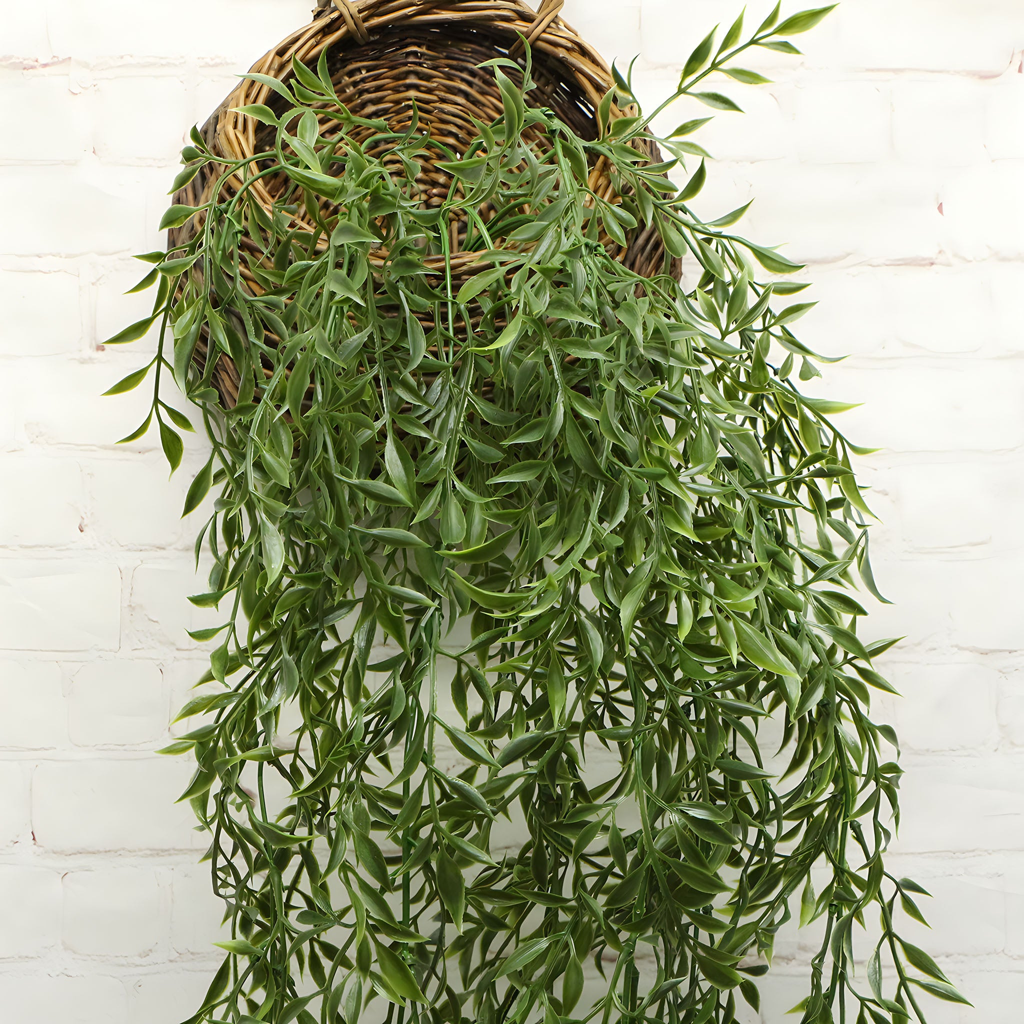 Faux Hanging Plants for Indoor Wall Decor Plastic Leaf Vines 87cm 2pcs