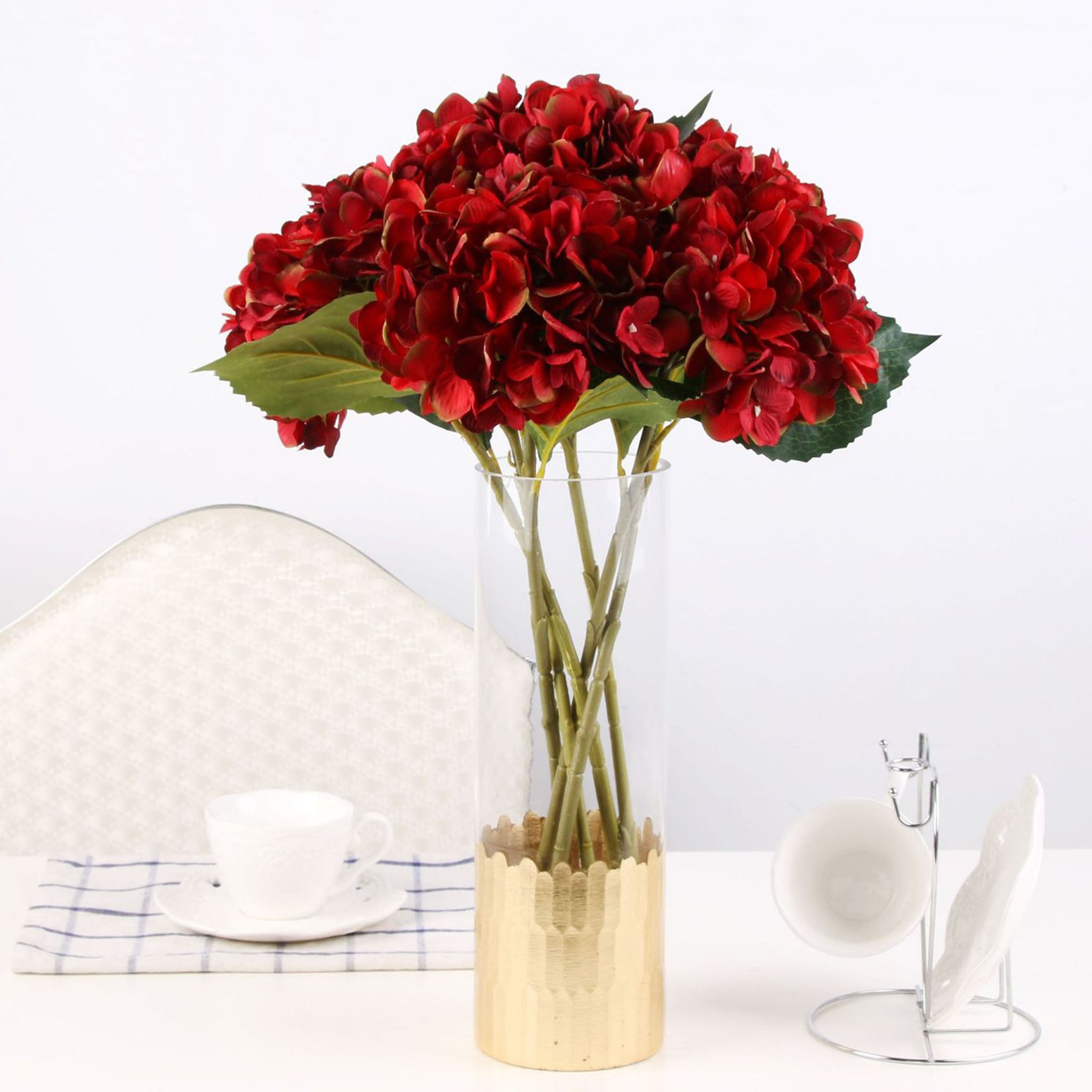Artificial Hydrangea Bush for Flower Arrangement