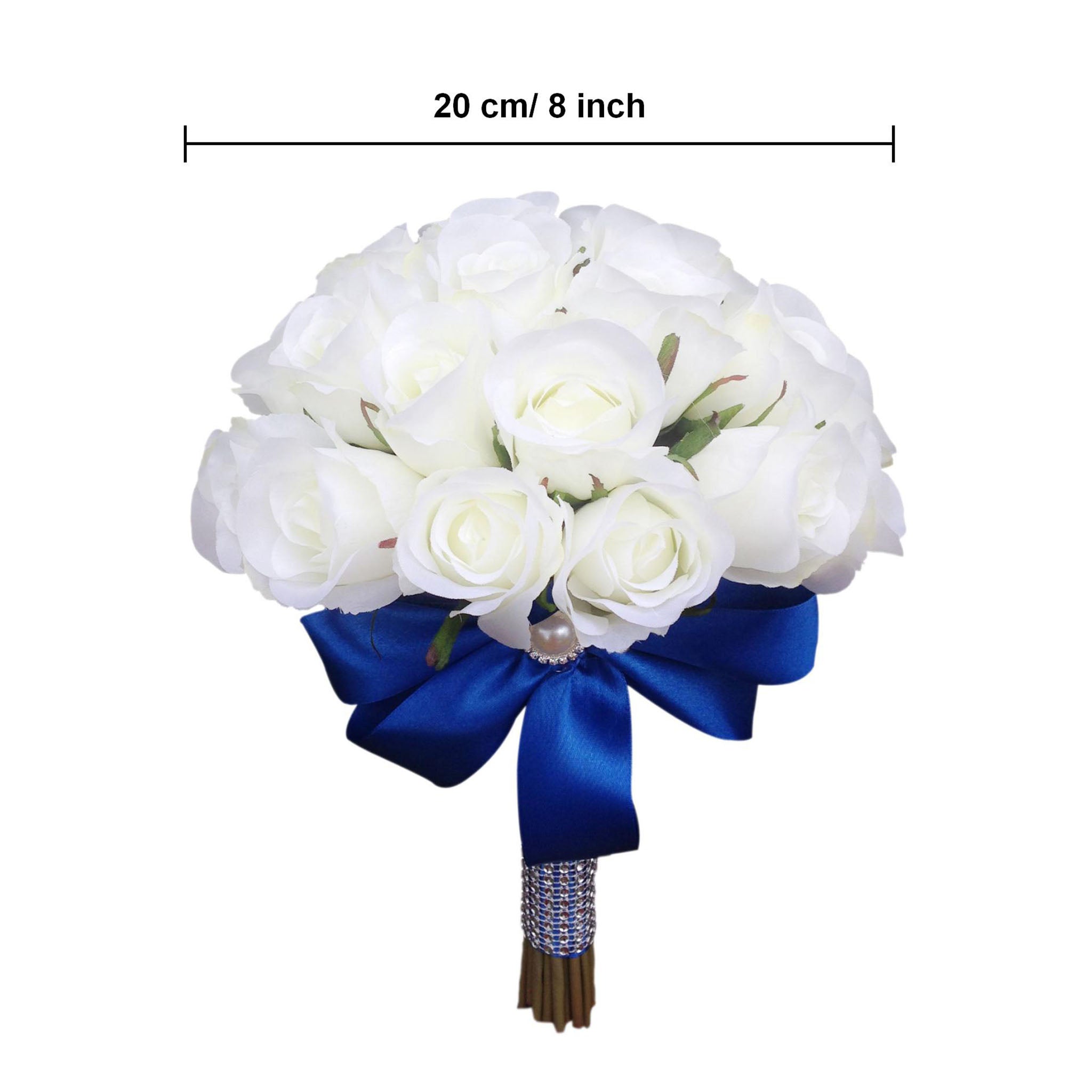 Silk Flower Bouquet for Bridal Bridesmaid Artificial Rosebuds