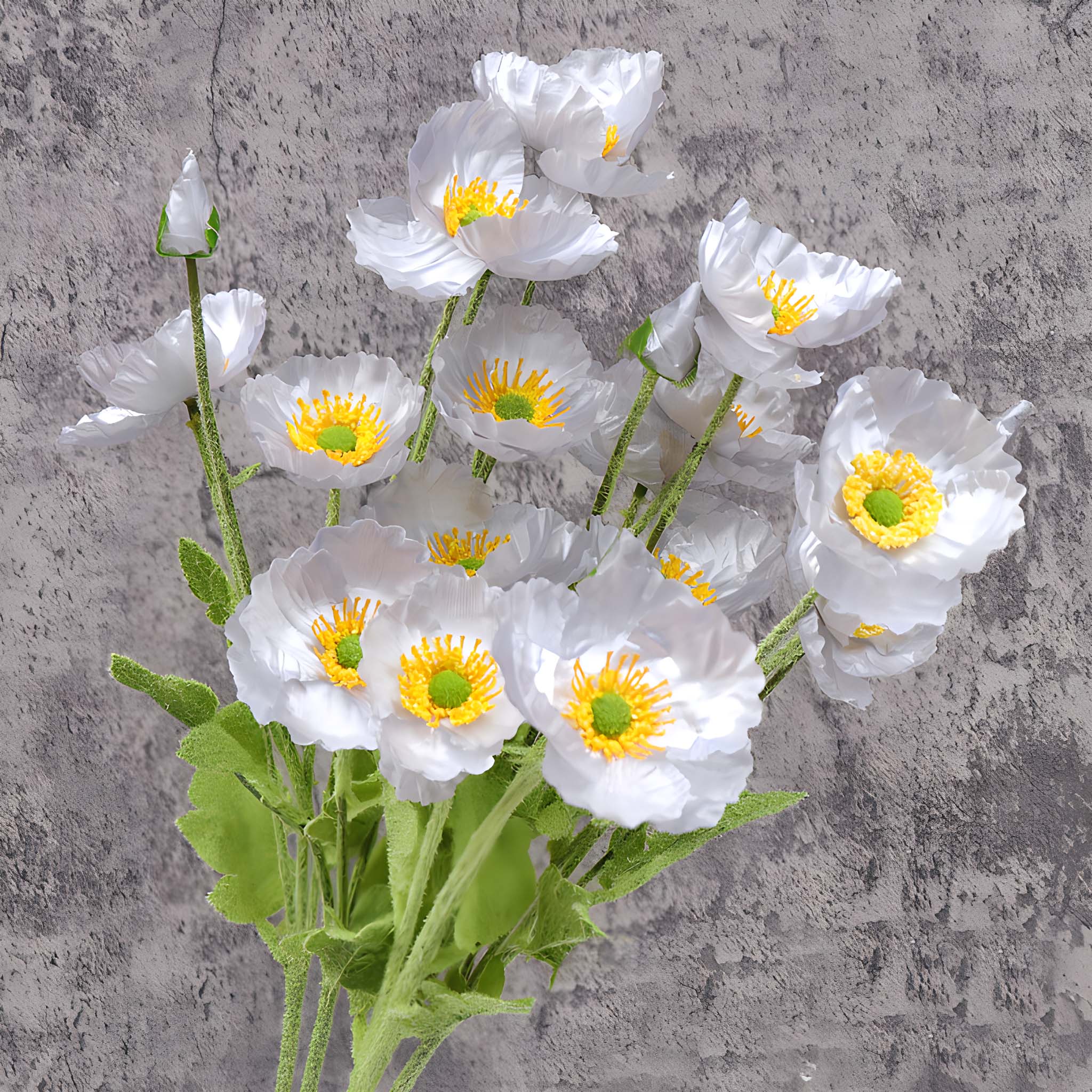 Artificial Poppy Flowers Silk Spray Poppies