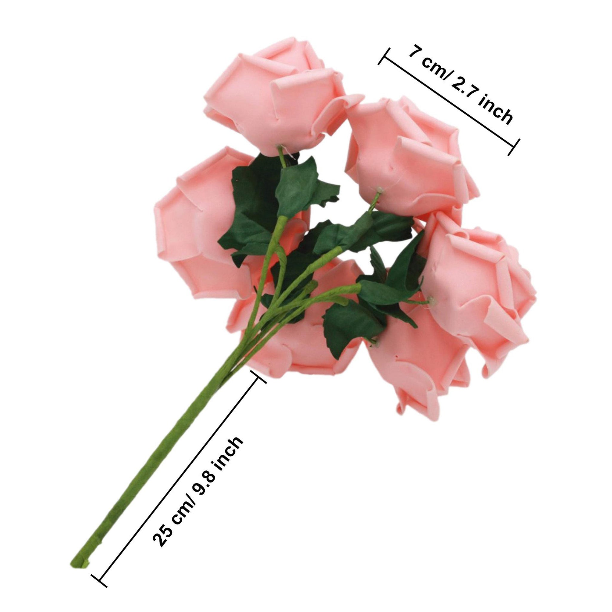Peach Pink Wedding Flowers Fake Roses for Bridal Bouquets