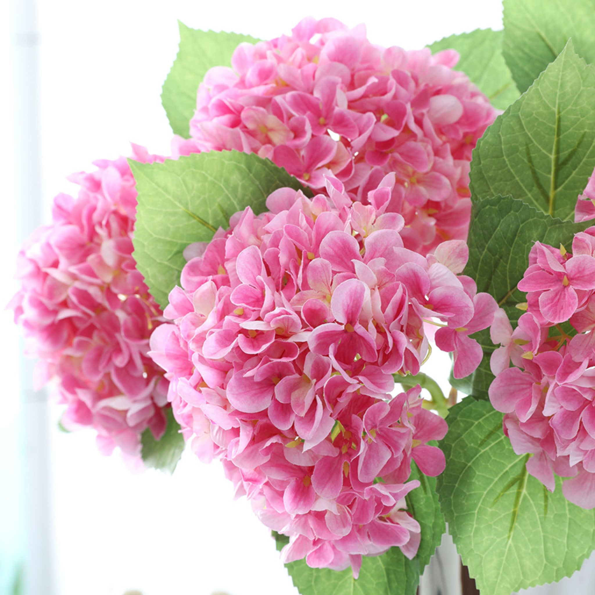 Realistic Fake Hydrangea Flowers 18"