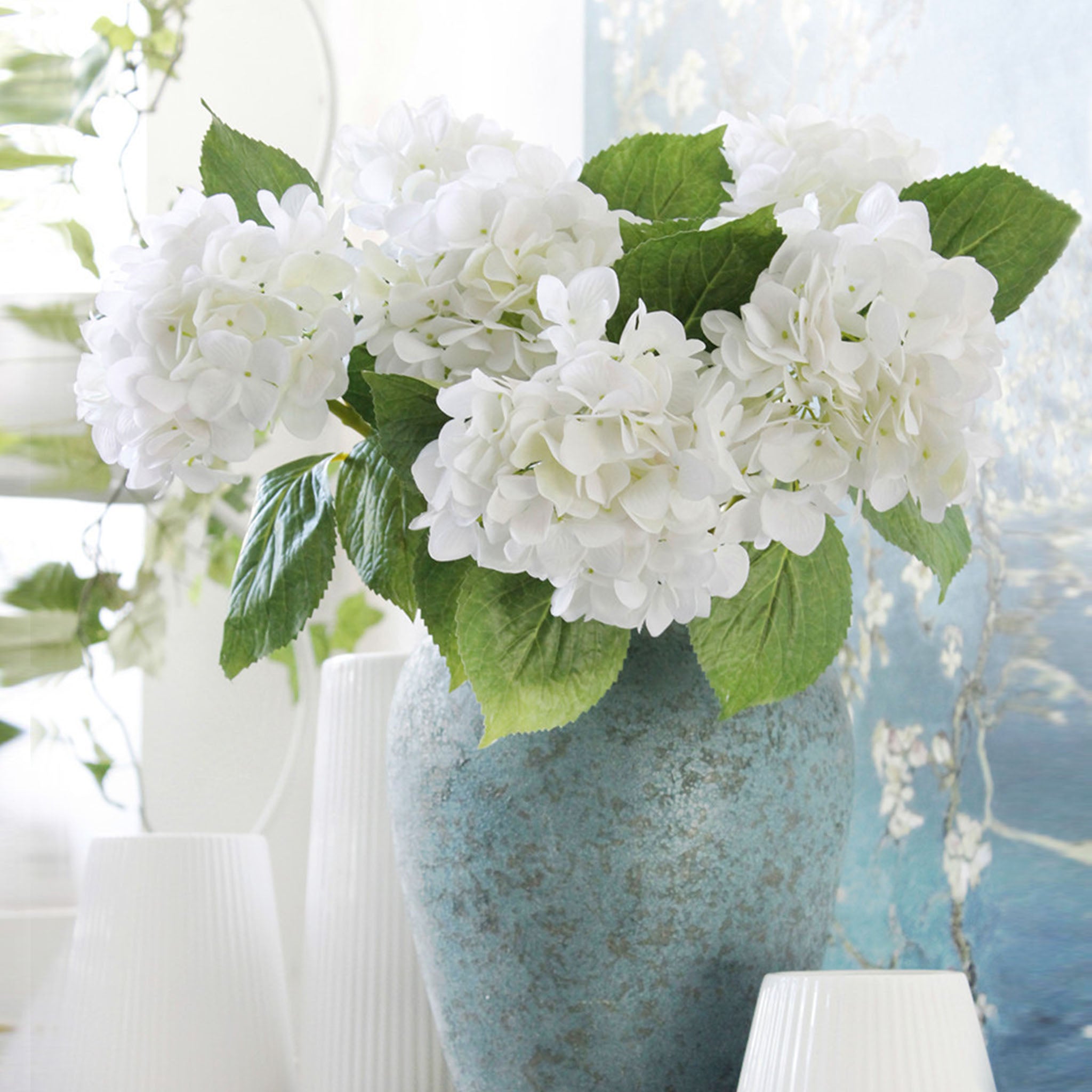 Artificial Hydrangea Flowers Silk Hydrangeas