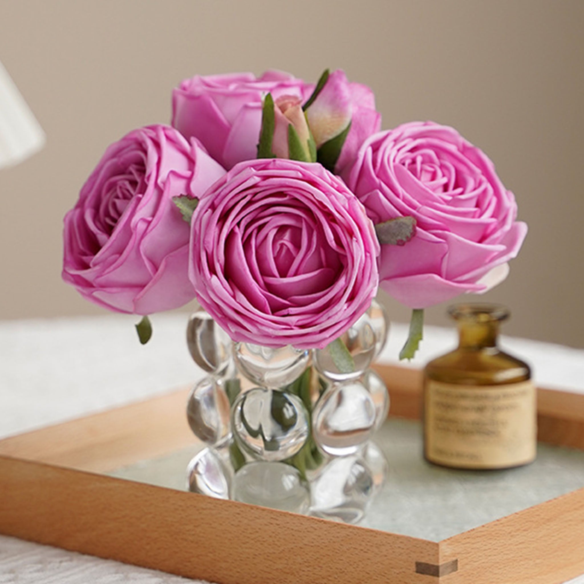Realisic Fake Flowers Real Touch Rose Bouquet