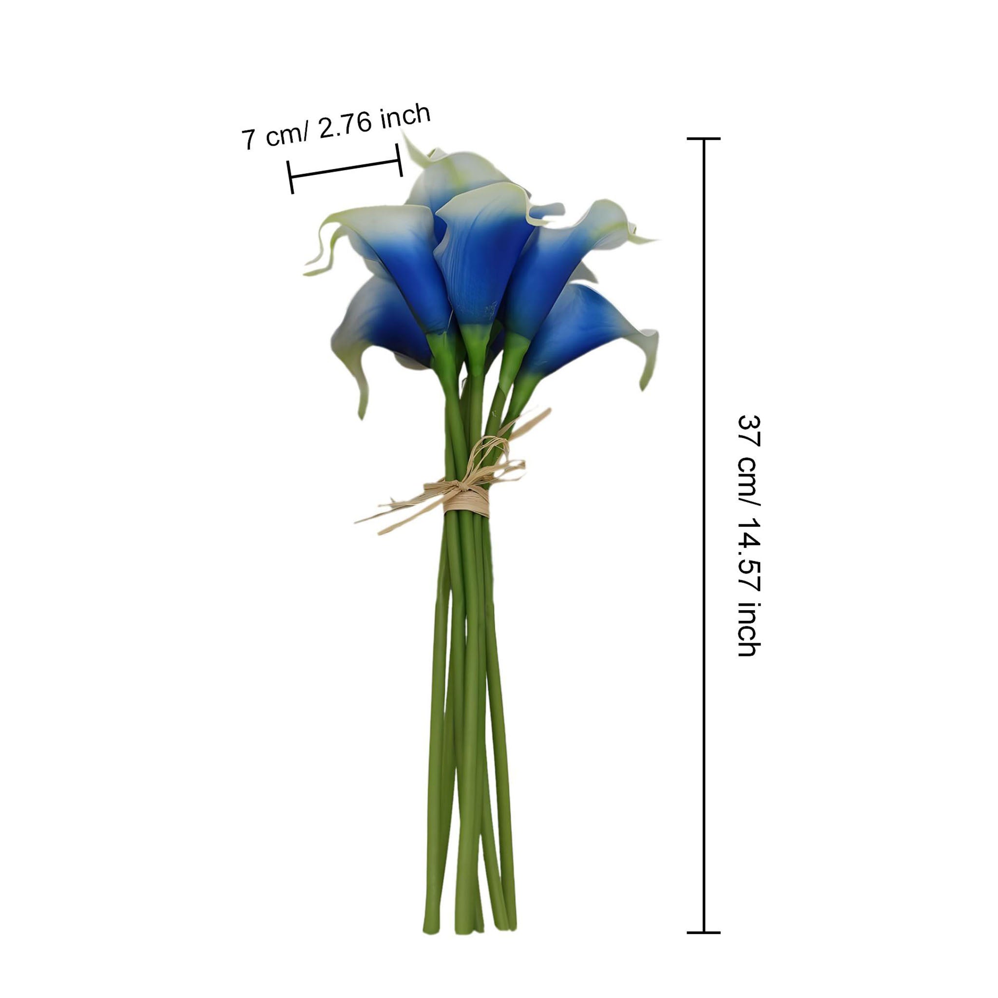 Artificial Flowers Real Touch Calla Lily Bouquet Picasso Blue