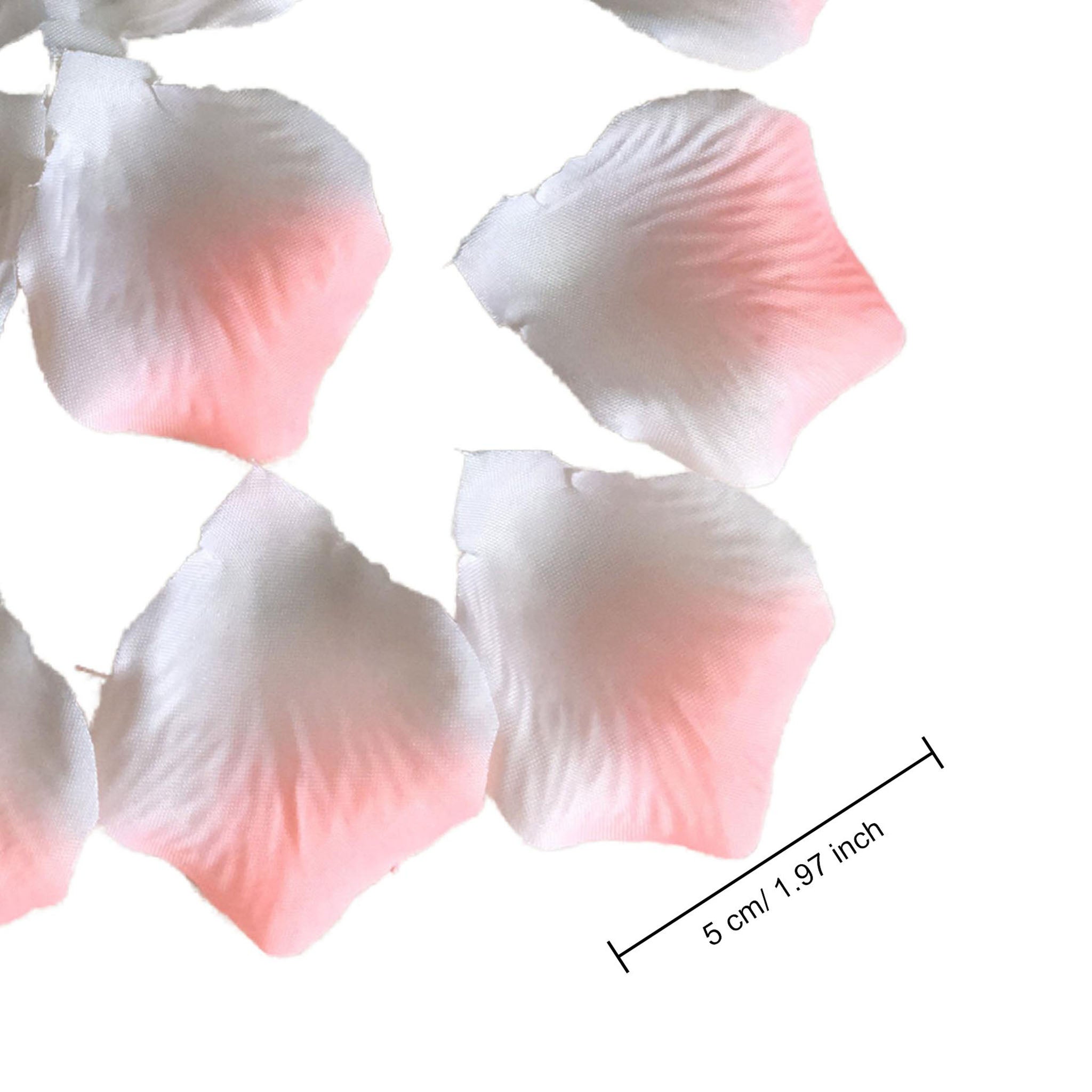 Peach Pink White Fake Flower Silk Rose Petals 500pcs