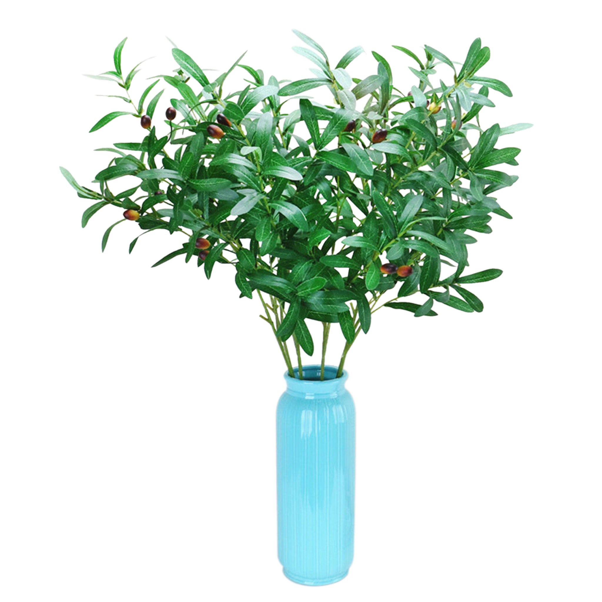 Artificial Plants Greenery Leaf Olive Branch Faux Plant 10 Stems