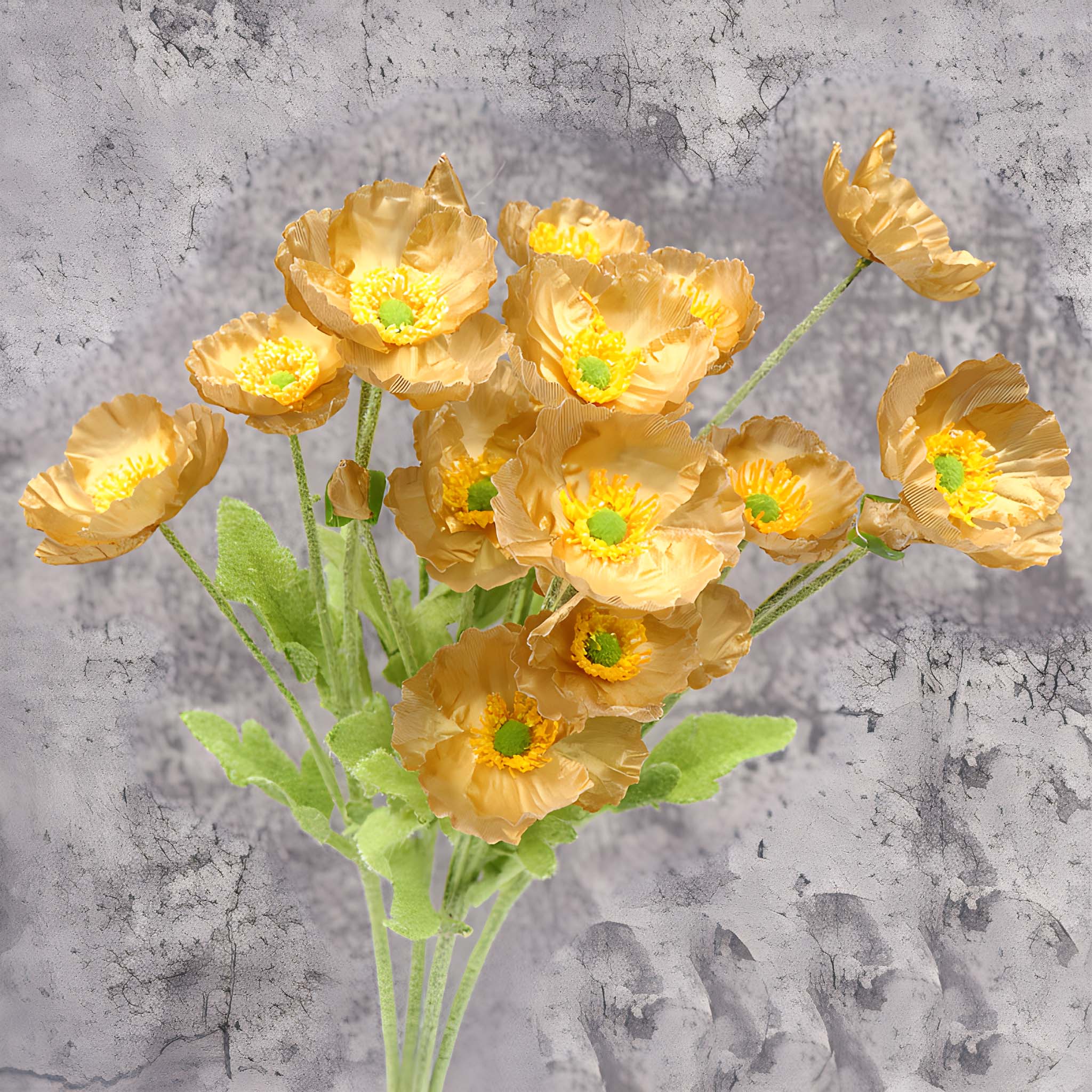 Artificial Poppy Flowers Silk Spray Poppies