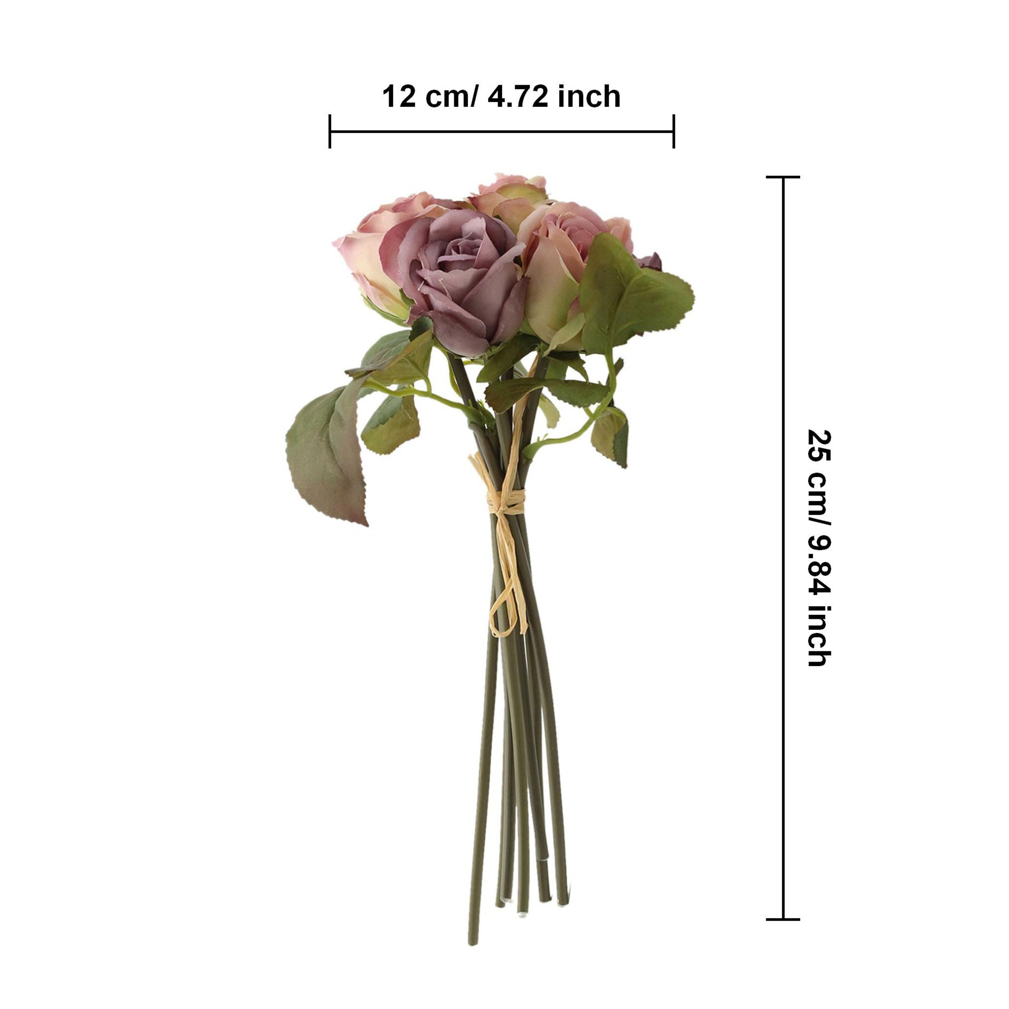 Fall Wedding Flowers Silk Rose Bouquet Vintage Colors For diy Crafts Gray Blue Bouquet