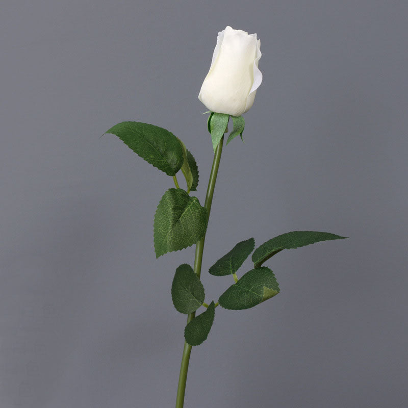Real Touch Ivory Rosebud Flowers 10 pcs