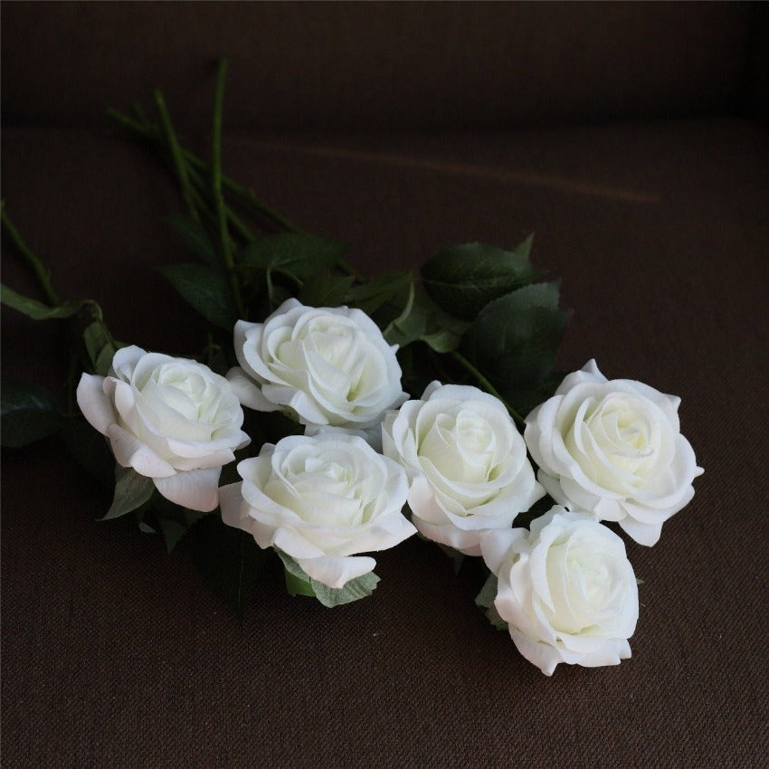 Cream White Roses Artificial Flowers Home Wedding Decor