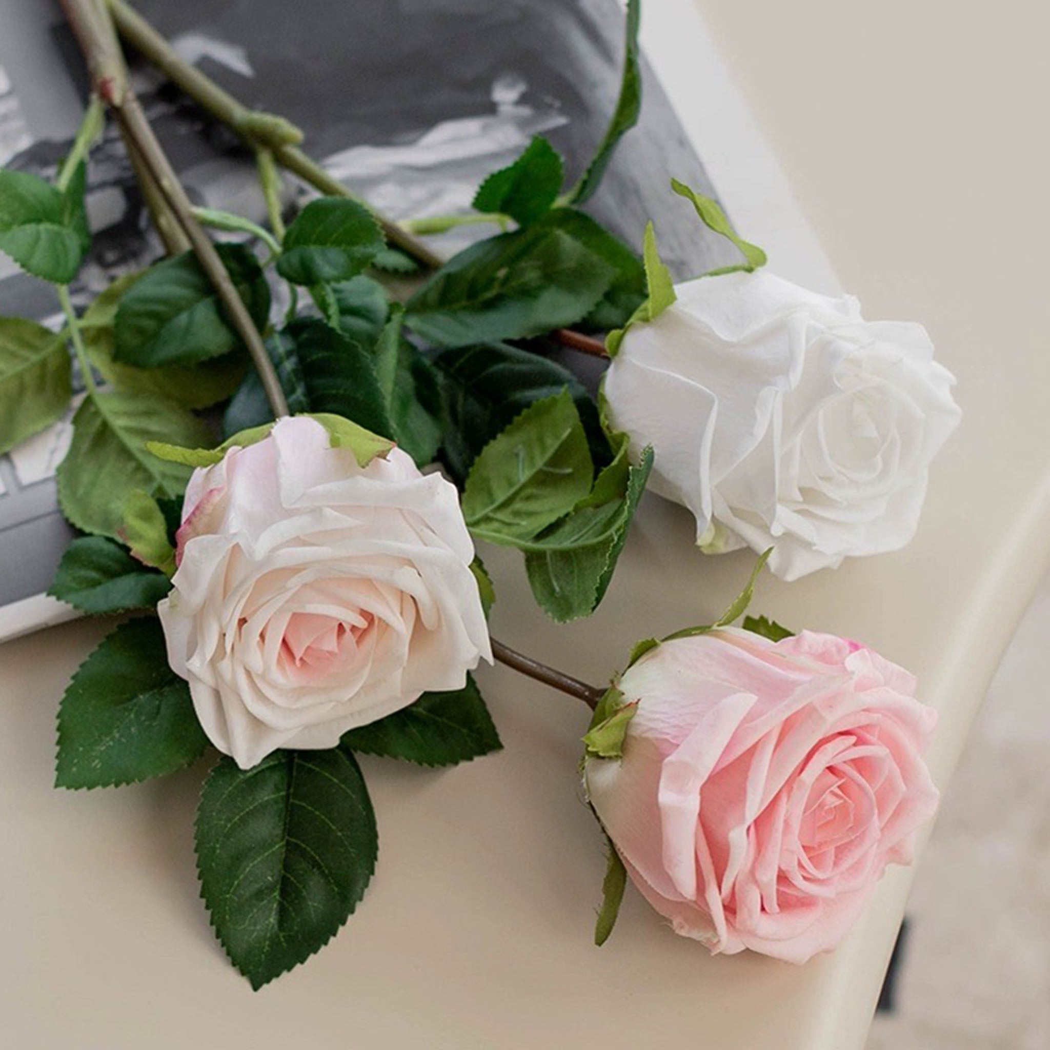Real Touch Roses Artificial Flowers 17"