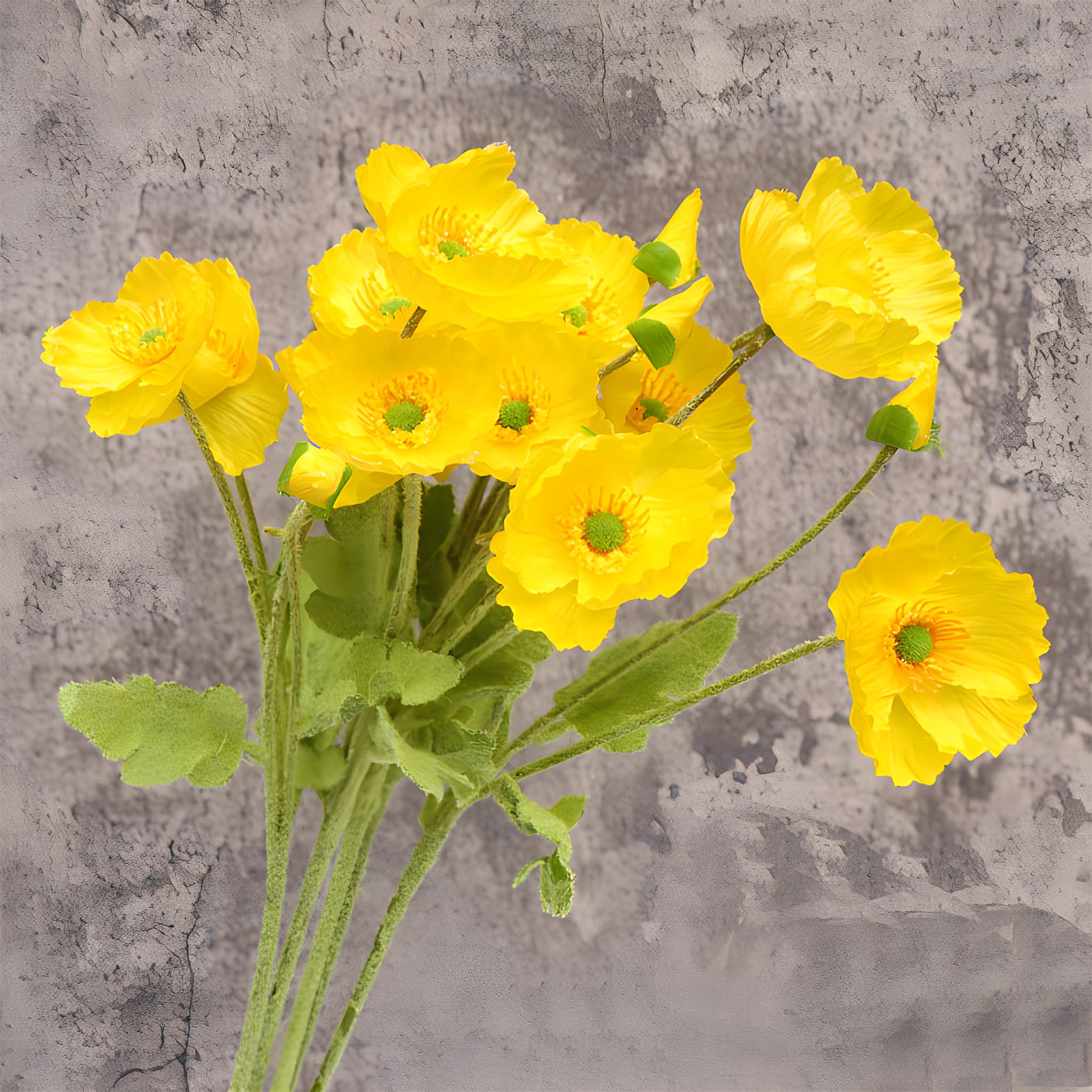 Artificial Poppy Flowers Silk Spray Poppies