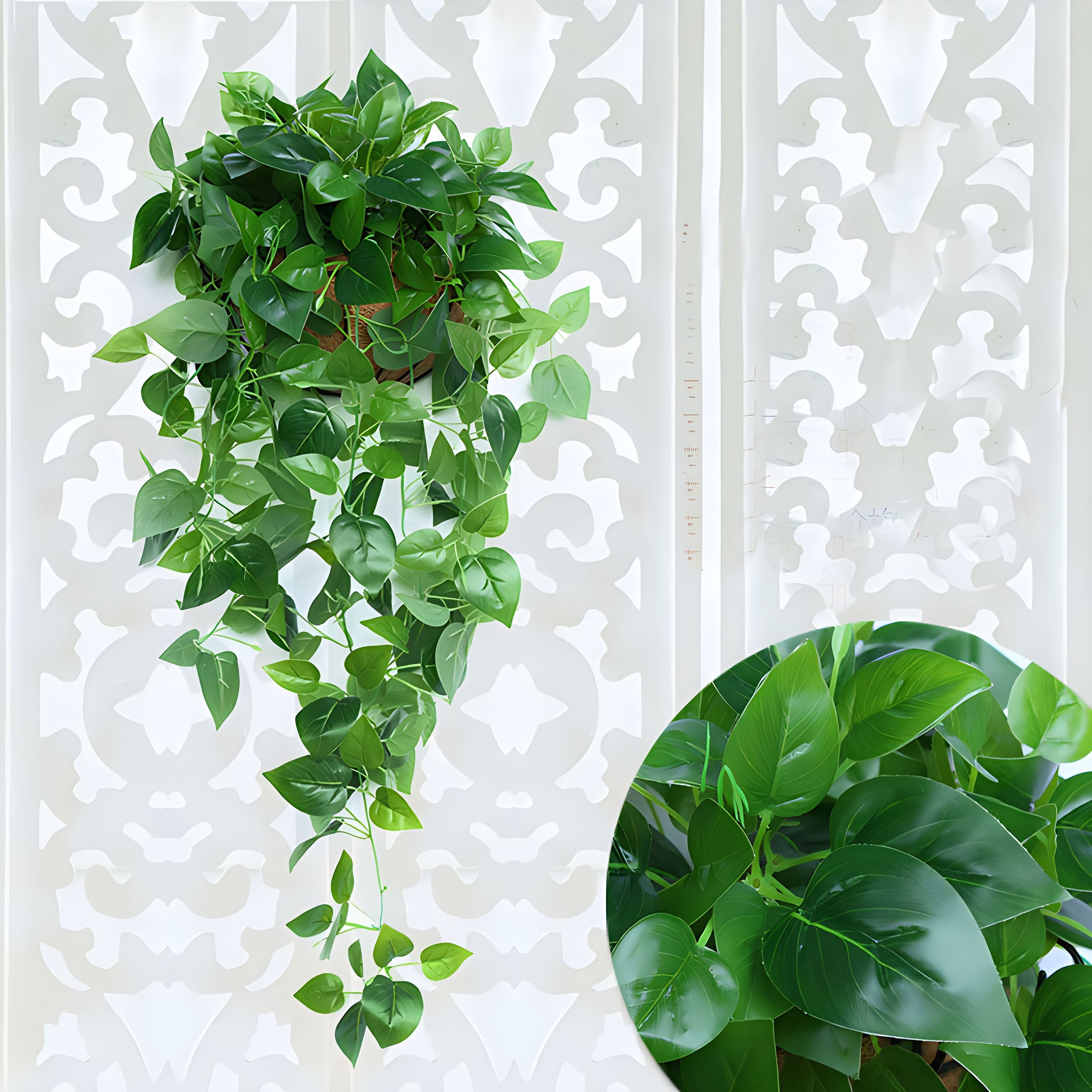 Fake Hanging Plant Artificial Pothos Vines Indoor