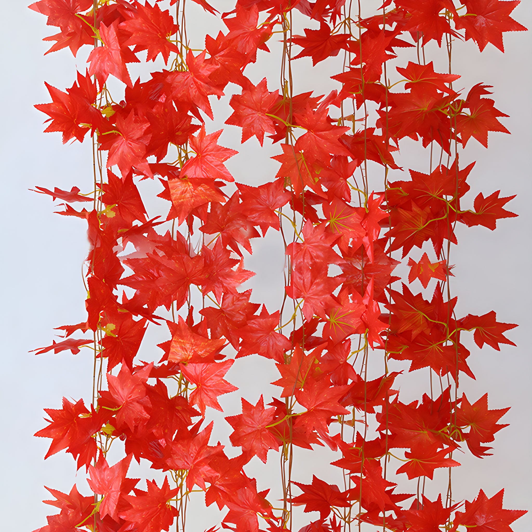 Red Maple Leaf Artificial Garland Wall Decor