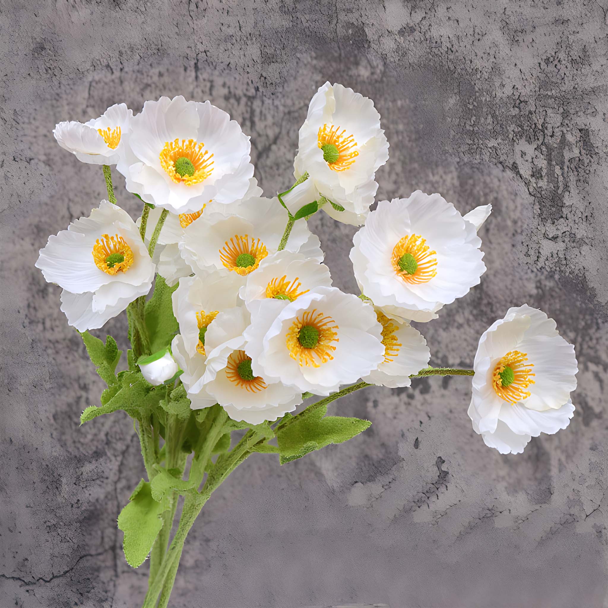 Artificial Poppy Flowers Silk Spray Poppies