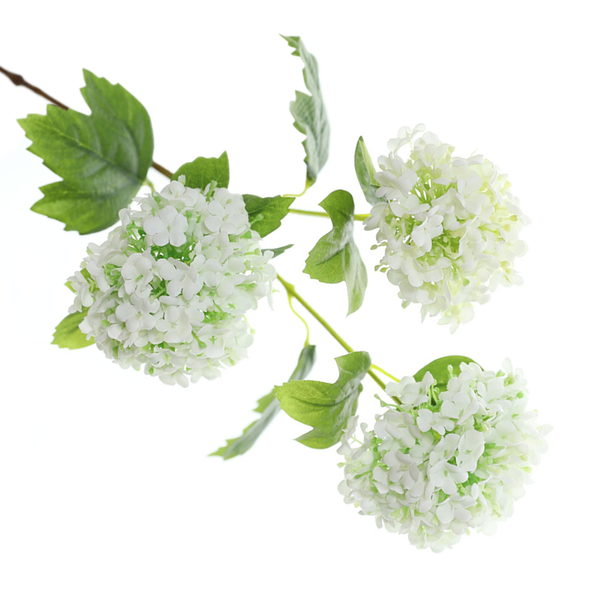 Fake Hydreangea Snowball Flower Spray 32"