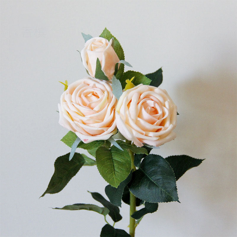 Champagne Roses Artificial Spray Flowers