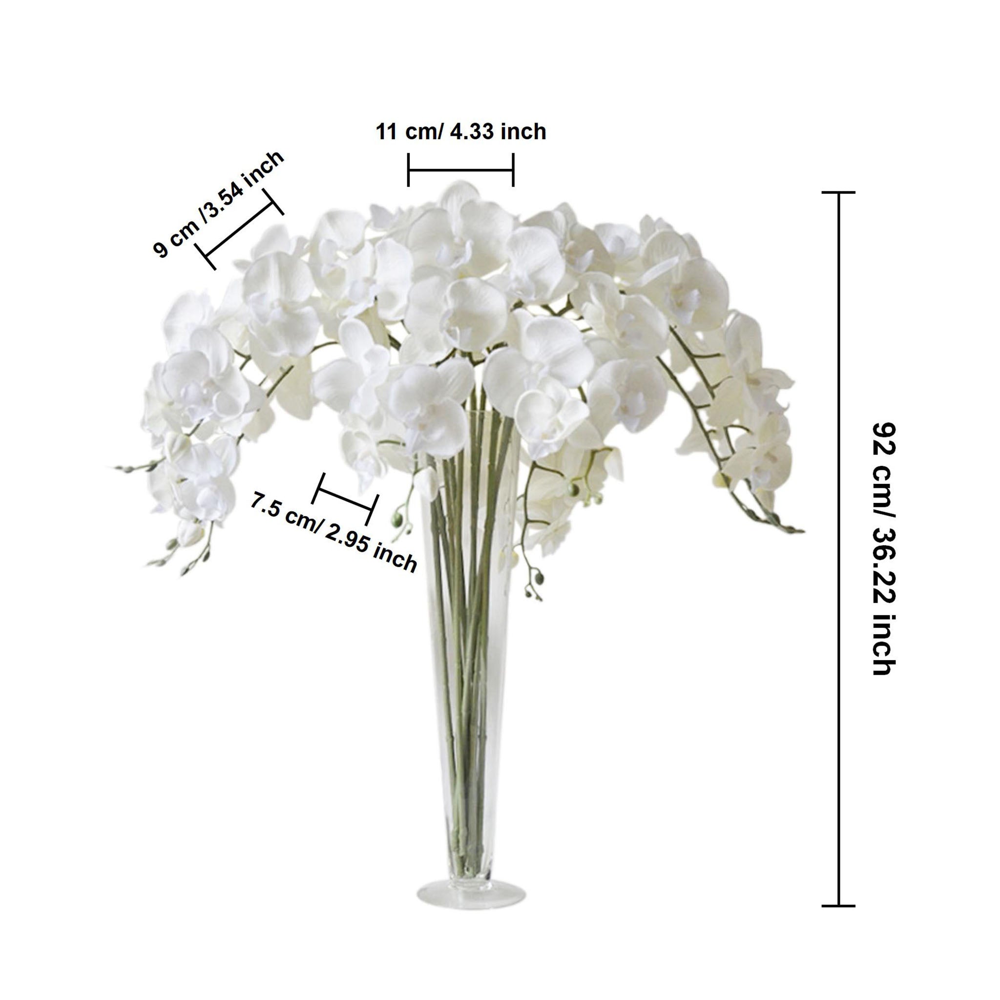 Artificial Butterfly Cream White Orchids Silk Phalaenopsis for Wedding Centerpieces