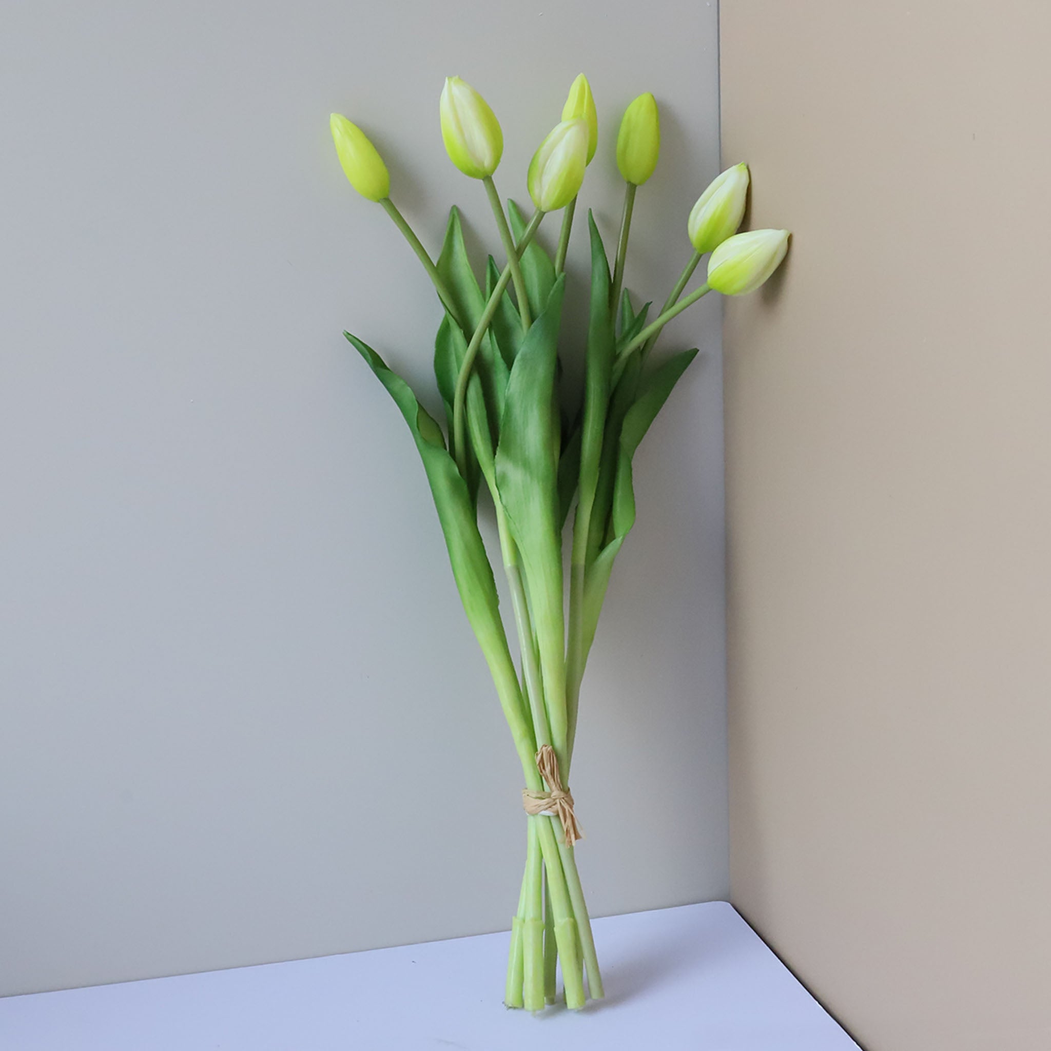 Realistic Latex Artificial Tulip Flower Bunch 17"