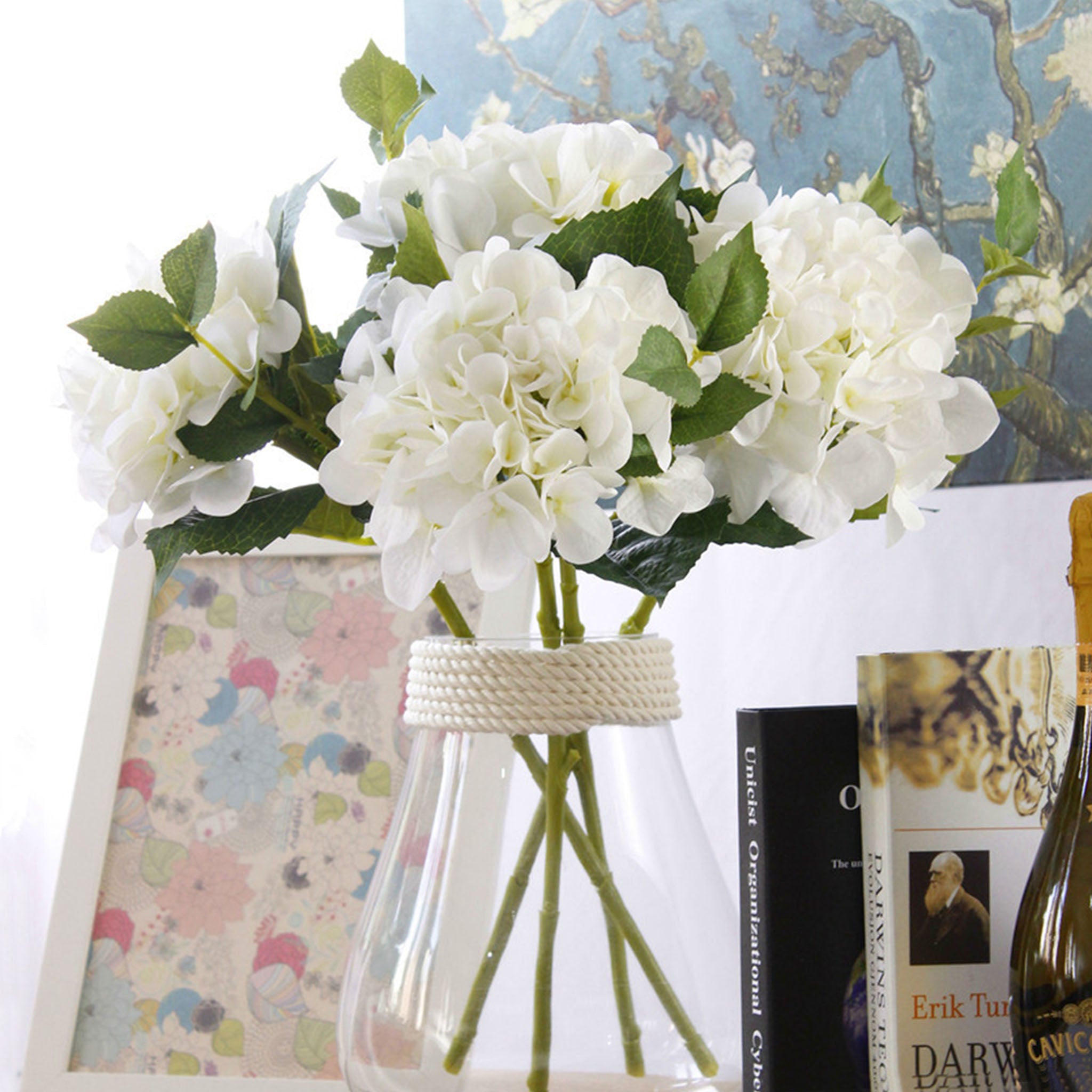 Artificial Hydrangea Silk Hydangea Flowers 6 inch