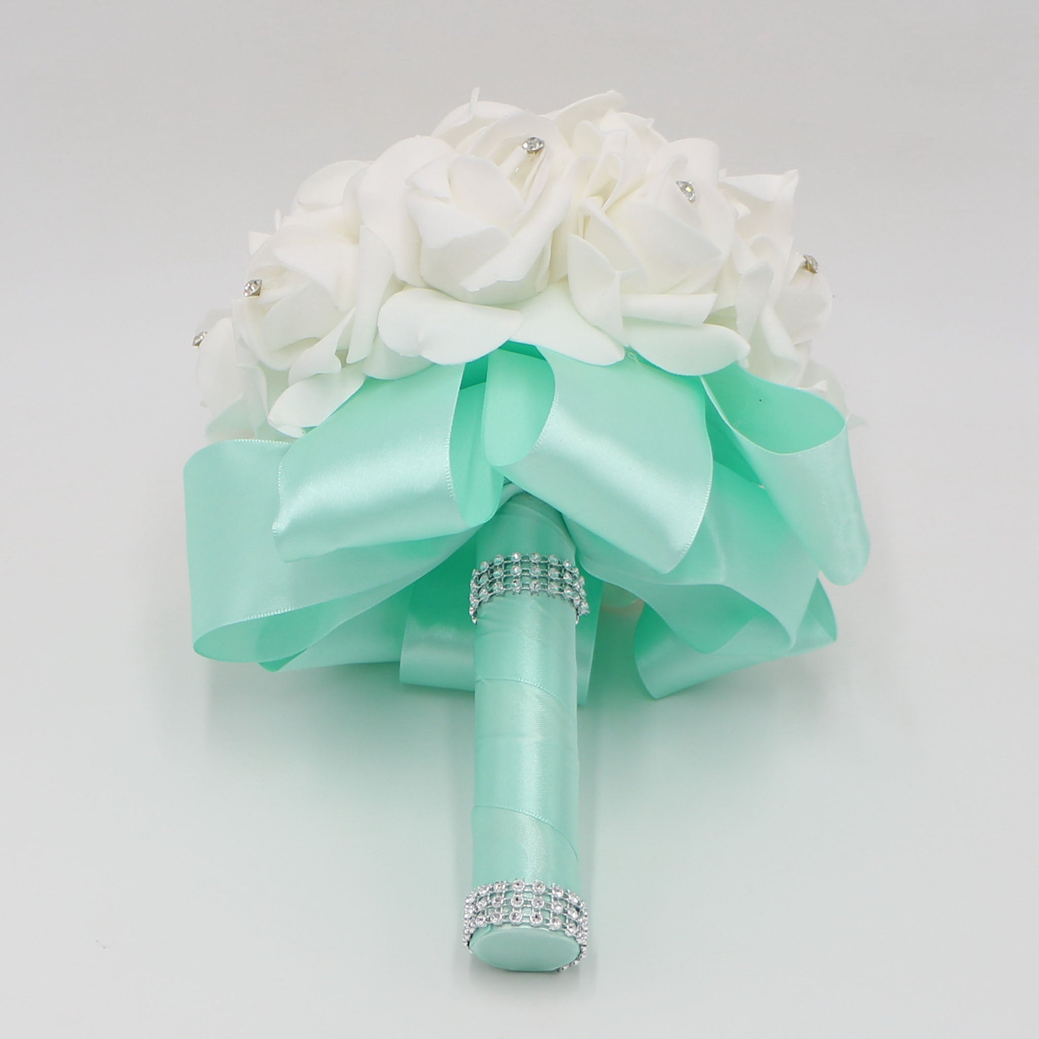Small Bouquet for Bridesmaids Flower Girl Artificial White Flower Bouquet