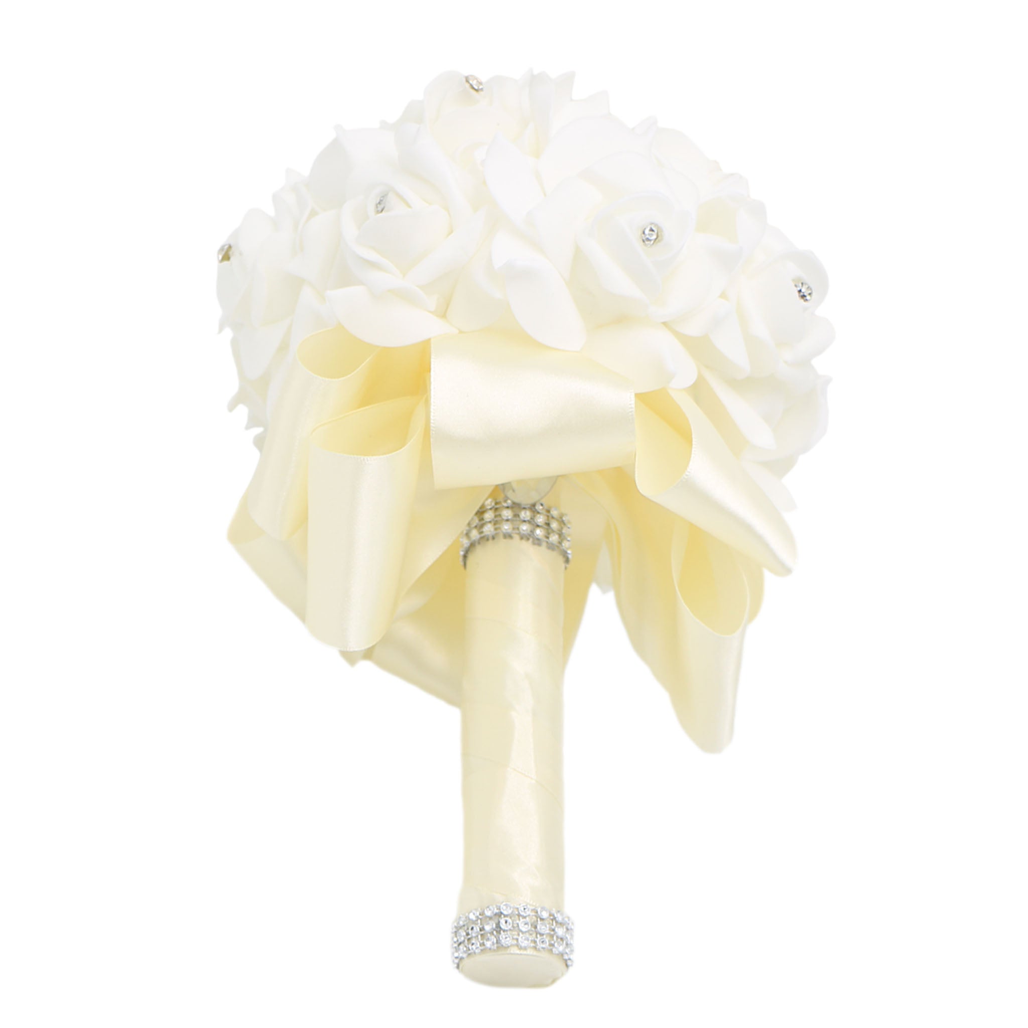 Small Bouquet for Bridesmaids Flower Girl Artificial White Flower Bouquet