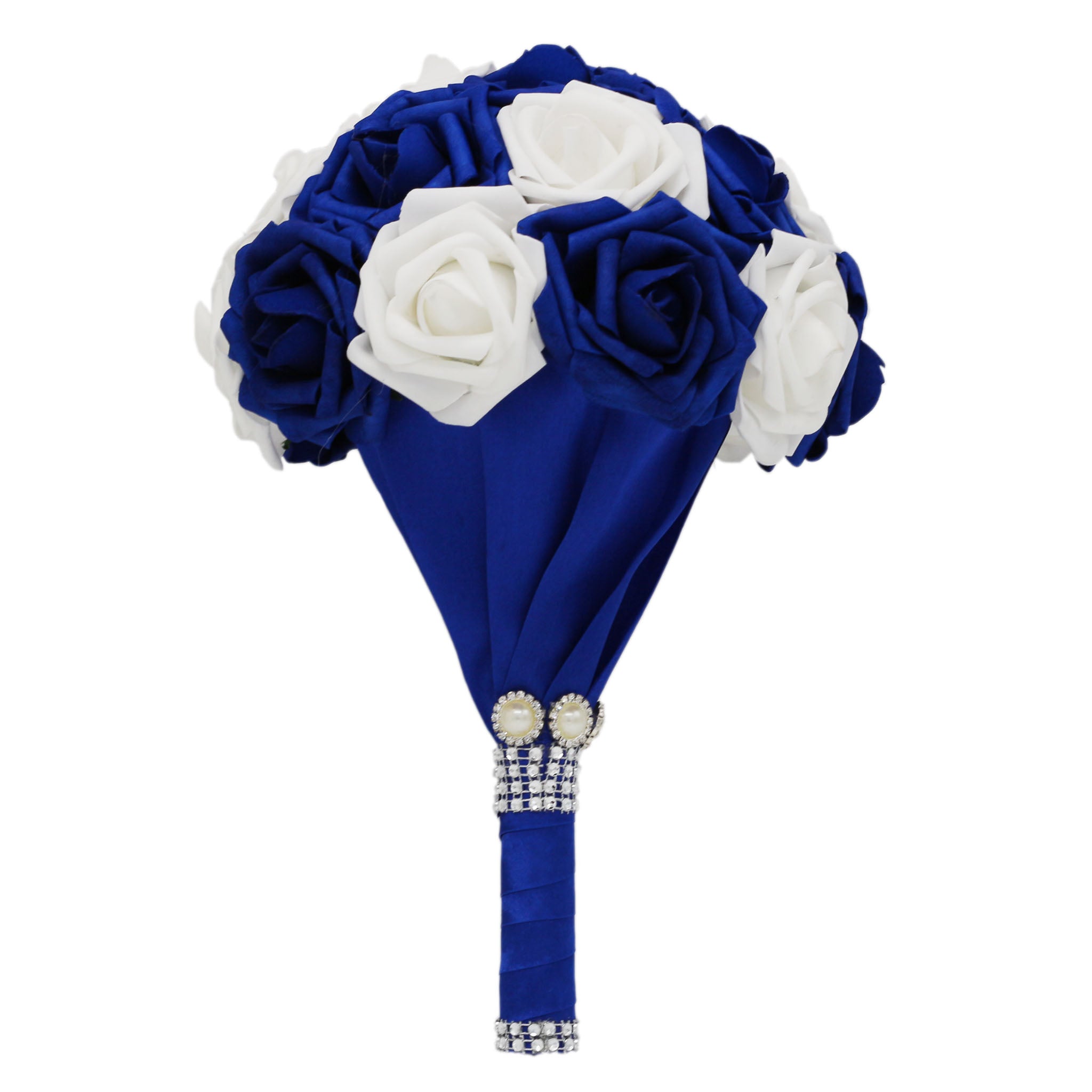 Wedding Bouquets Royal Blue and White Roses