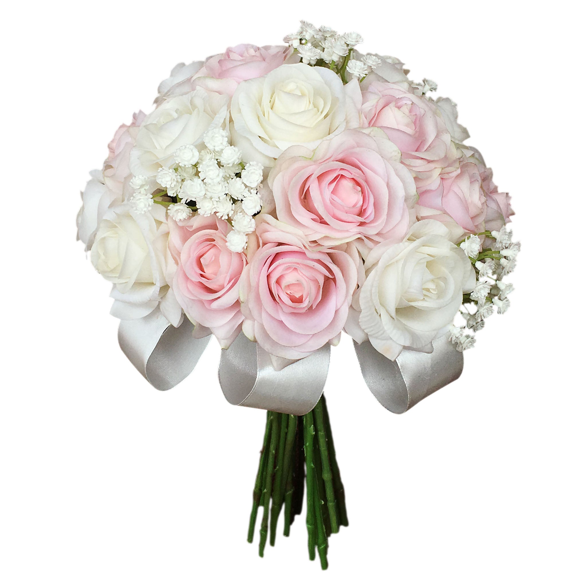Real Touch Bridal Bouquet Pink and White Flower Wedding Bouquet