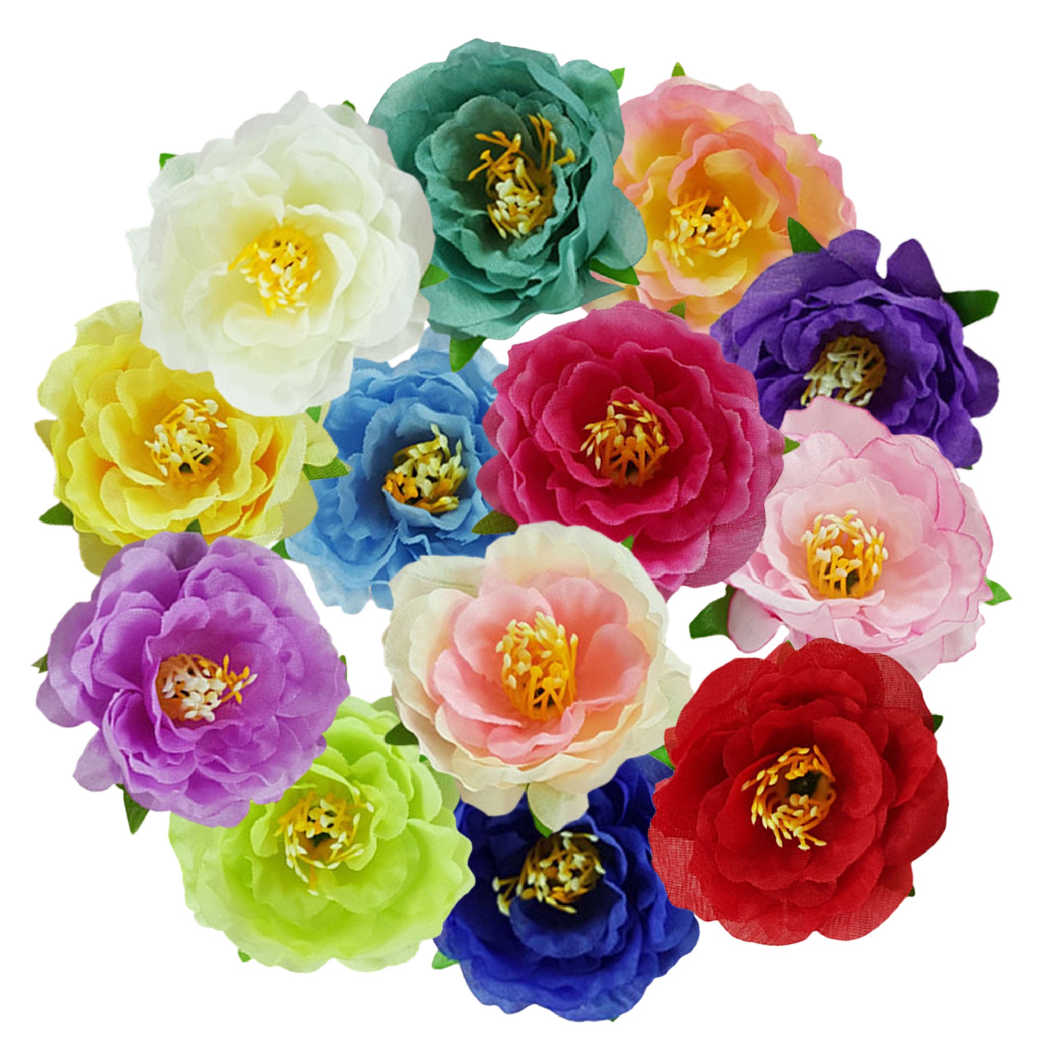 Small Silk Flowers 100 Bulk 2"