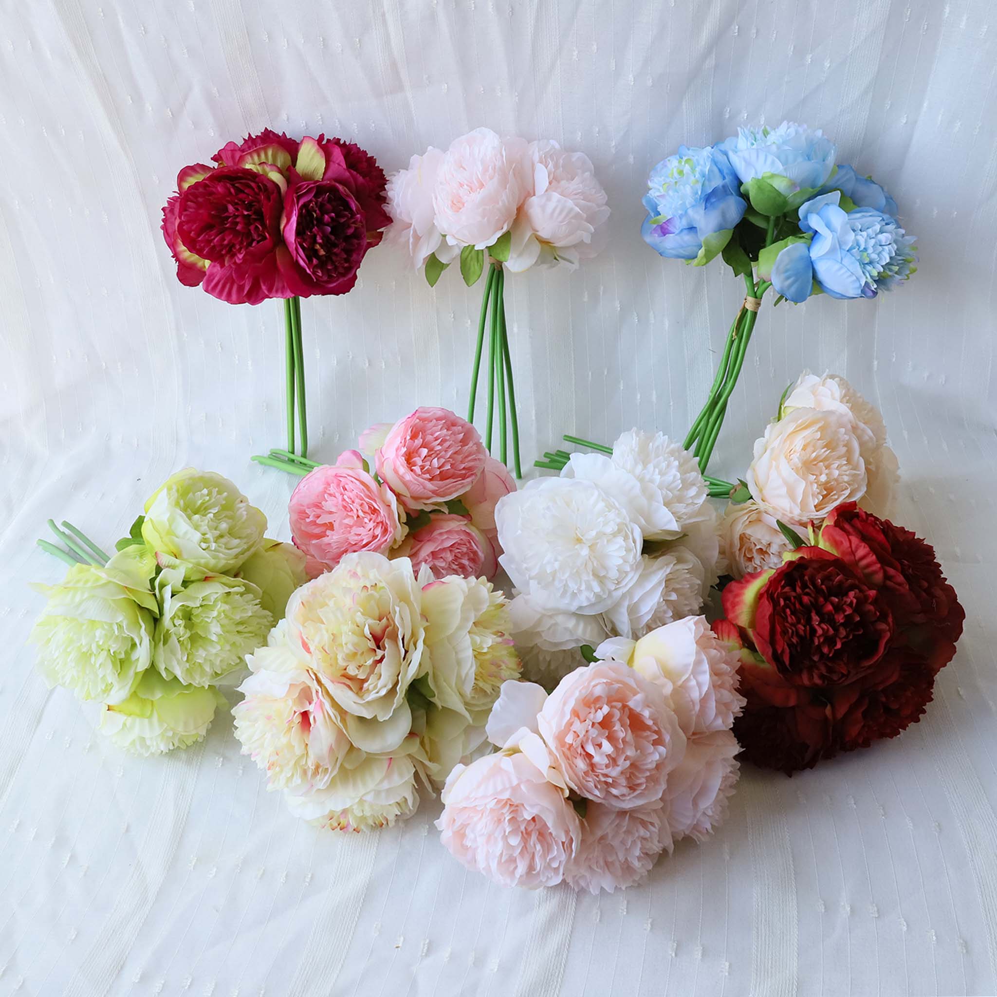 Silk Peony Bouquet Wedding Decoration Fake Flower Arrangement
