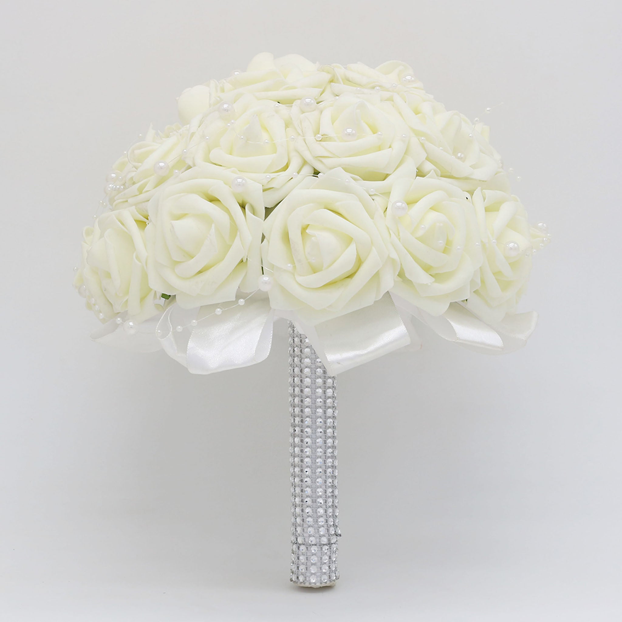 Cream White Bridal Bouquet Artificial Wedding Flower Bouquet