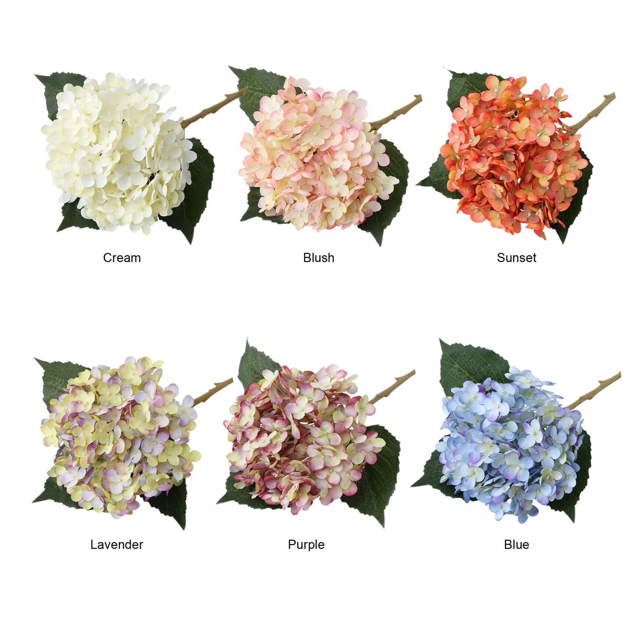 Faux Hydrangea Flowers Silk Hydrangea Bushes