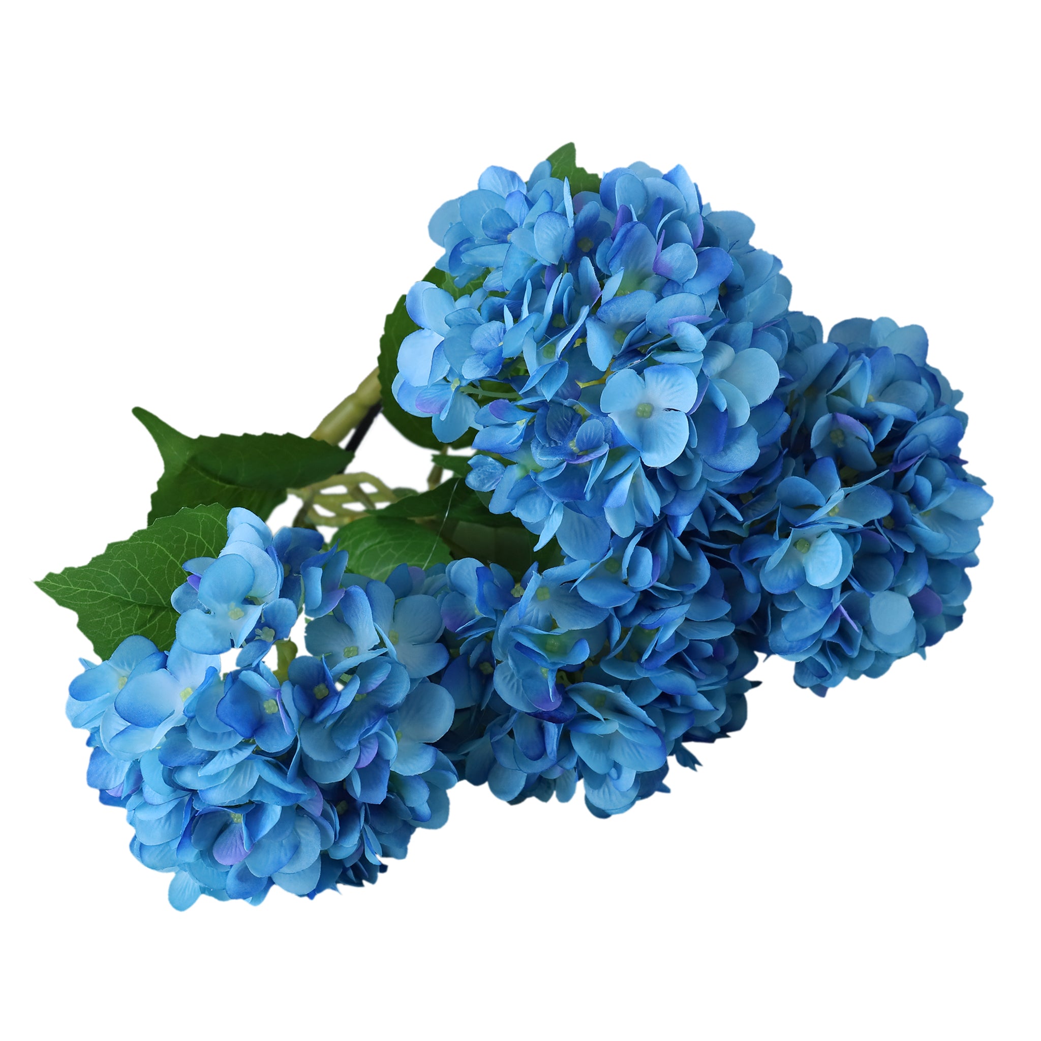 Fake Hydrangea Bush White Blue Teal Spa