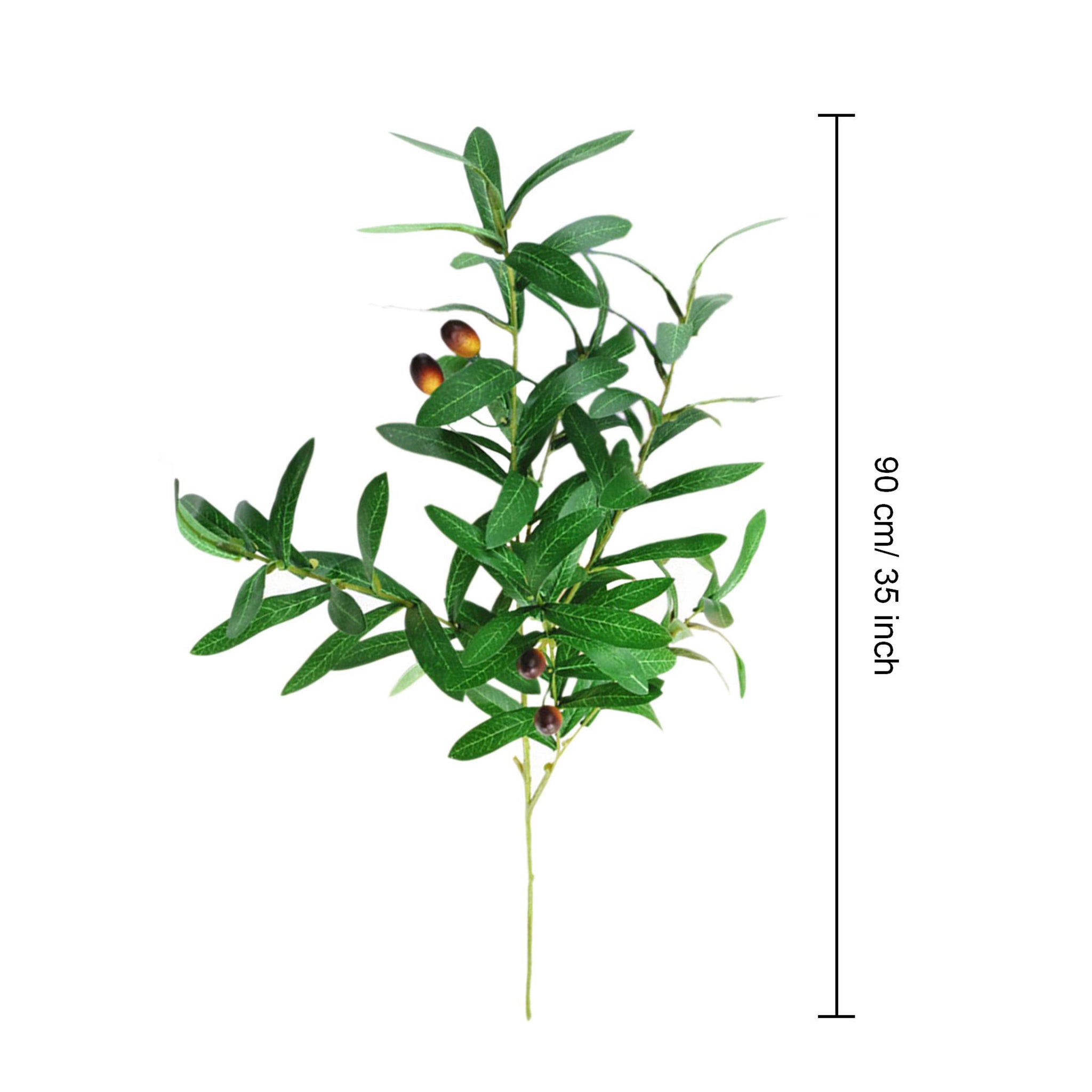 Artificial Plants Greenery Leaf Olive Branch Faux Plant 10 Stems